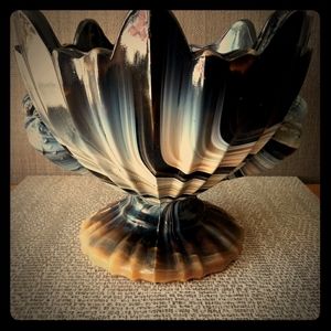 Vintage Retro Swirl Ashtray Vase